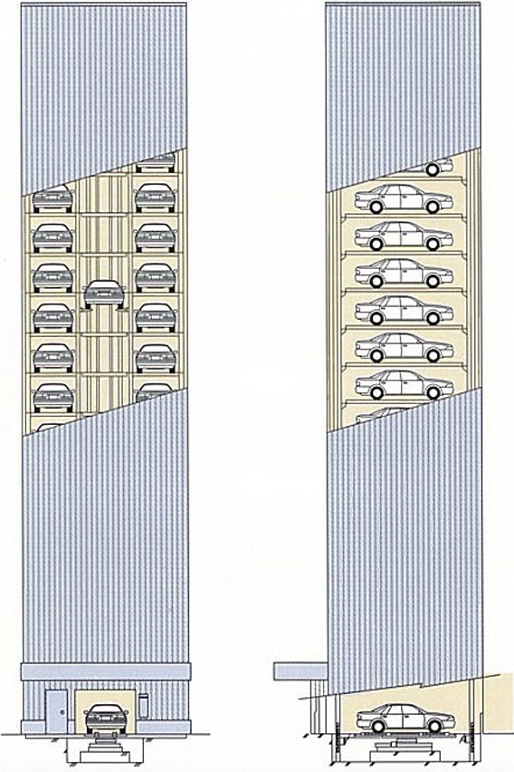 エレベータリフト格納図